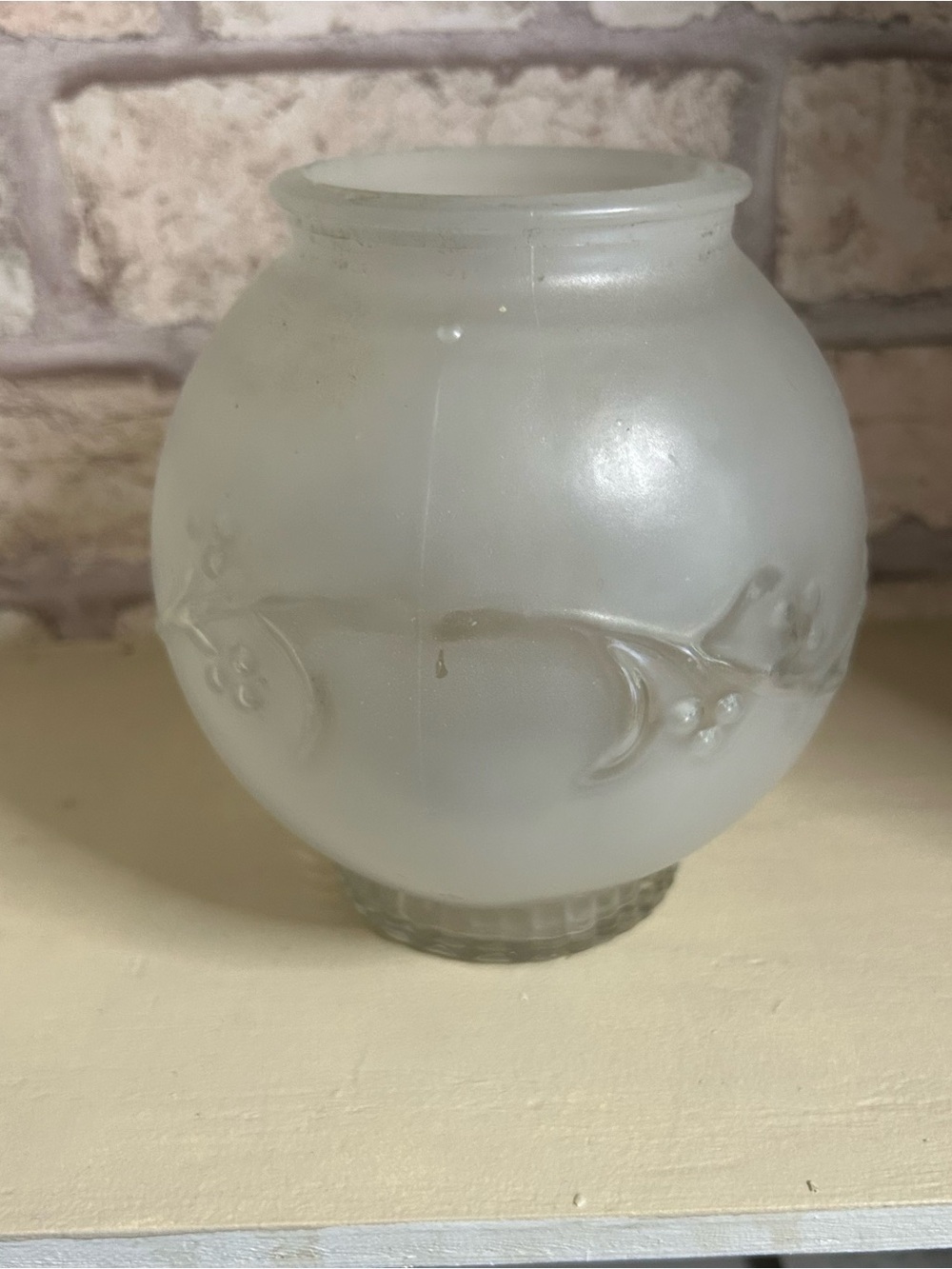 Frosted White Floral Globe Lantern Shade - Home Accent - Picture 2 of 4